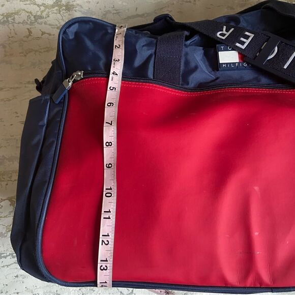 Tommy Hilfiger Duffle bag Color block logo Y2K 90s - Picture 15 of 15